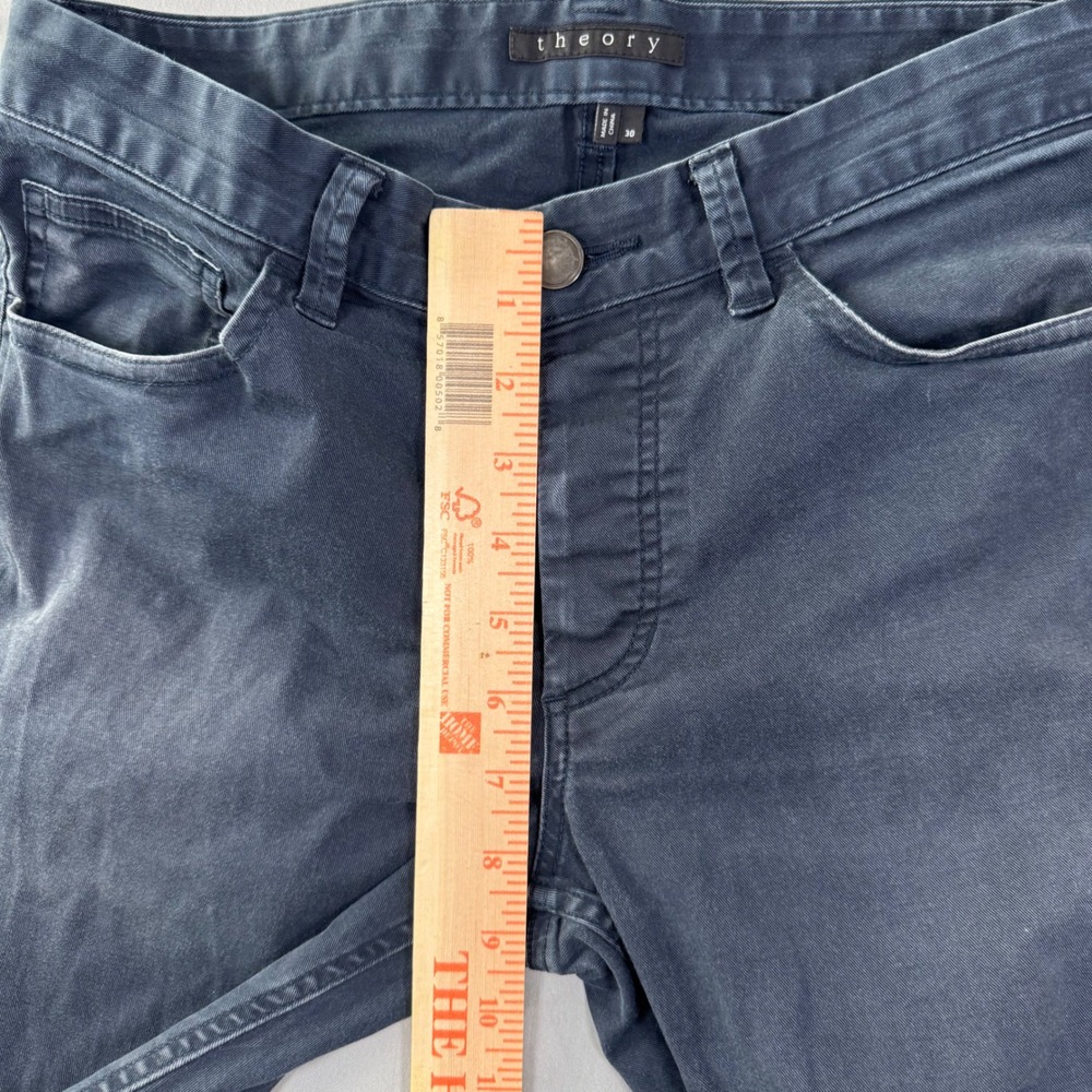 Theory Mens Haydin Editor Pants Slim Fit Dark Navy Blue Sz 30x30.5 Career Office - Picture 6 of 8